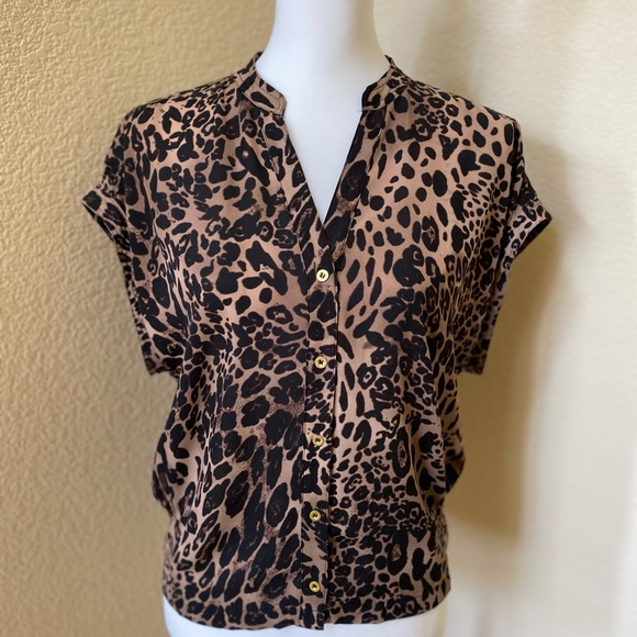 Forever 21 Leopard Print Blouse - Picture 1 of 5